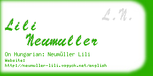 lili neumuller business card